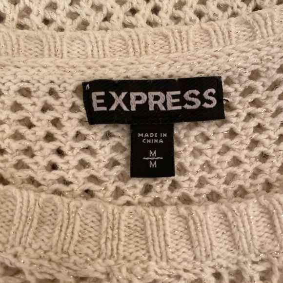 Express Women's Ivory Scoop Neck Sweater - Picture 2 of 7